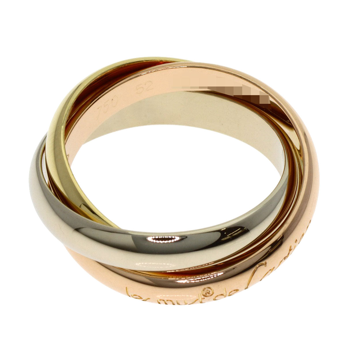 CARTIER Trinity #52 Ring K18 Yellow Gold 18K Pink GoldLadies [Used]