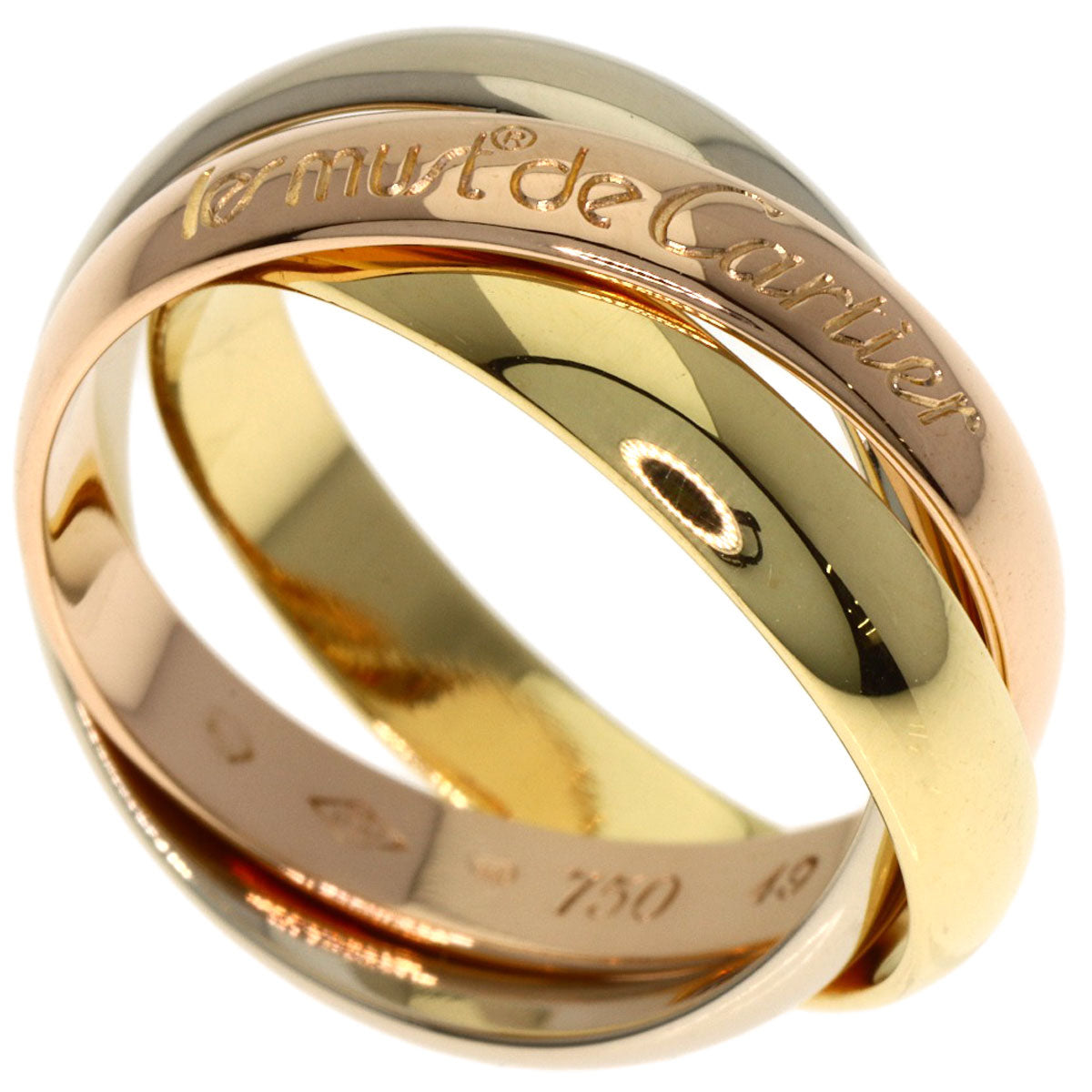 CARTIER Trinity #49 Ring K18 Yellow Gold 18K Pink GoldLadies [Used]