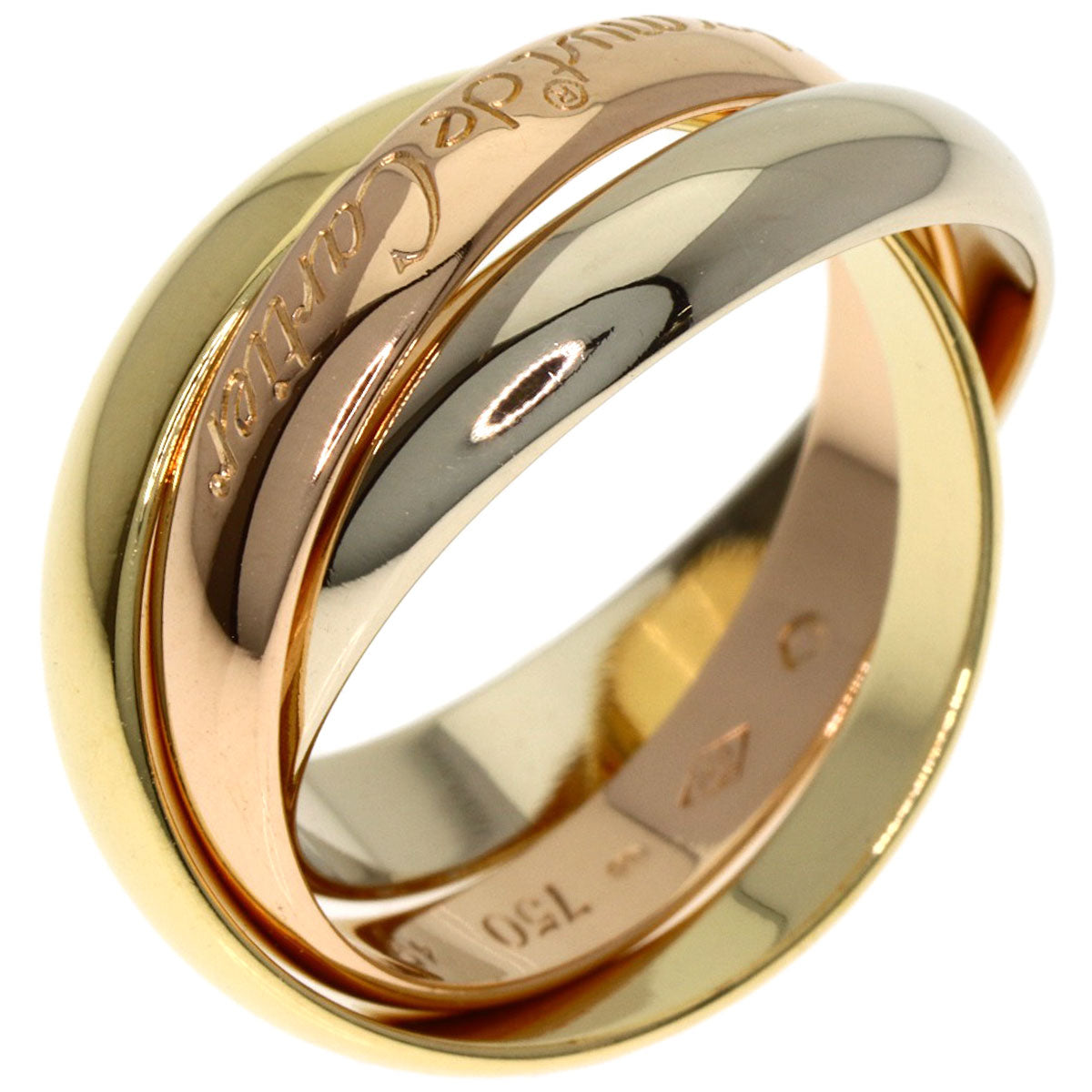 CARTIER Trinity #49 Ring K18 Yellow Gold 18K Pink GoldLadies [Used]