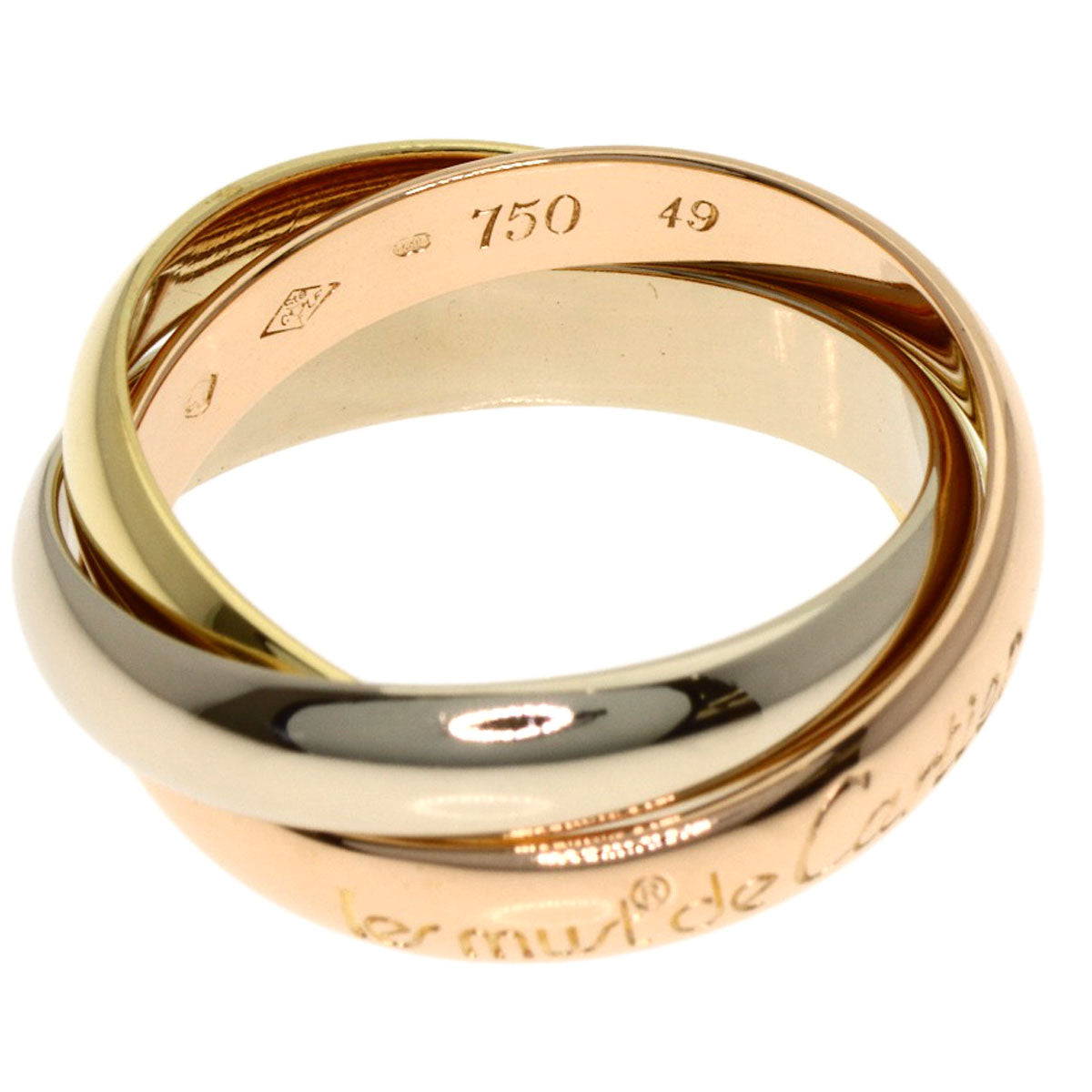 CARTIER Trinity #49 Ring K18 Yellow Gold 18K Pink GoldLadies [Used]