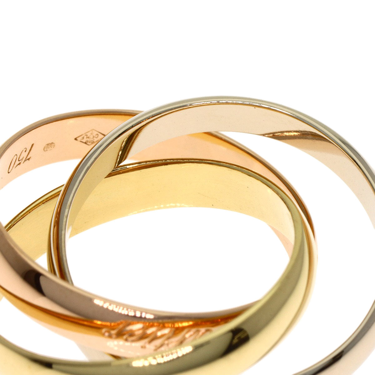 CARTIER Trinity #49 Ring K18 Yellow Gold 18K Pink GoldLadies [Used]
