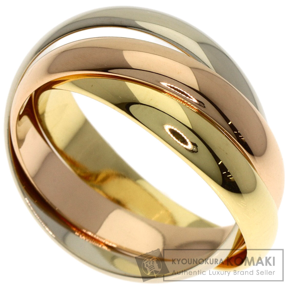 CARTIER Trinity #51 Ring K18 Yellow Gold 18K Pink GoldLadies [Used]