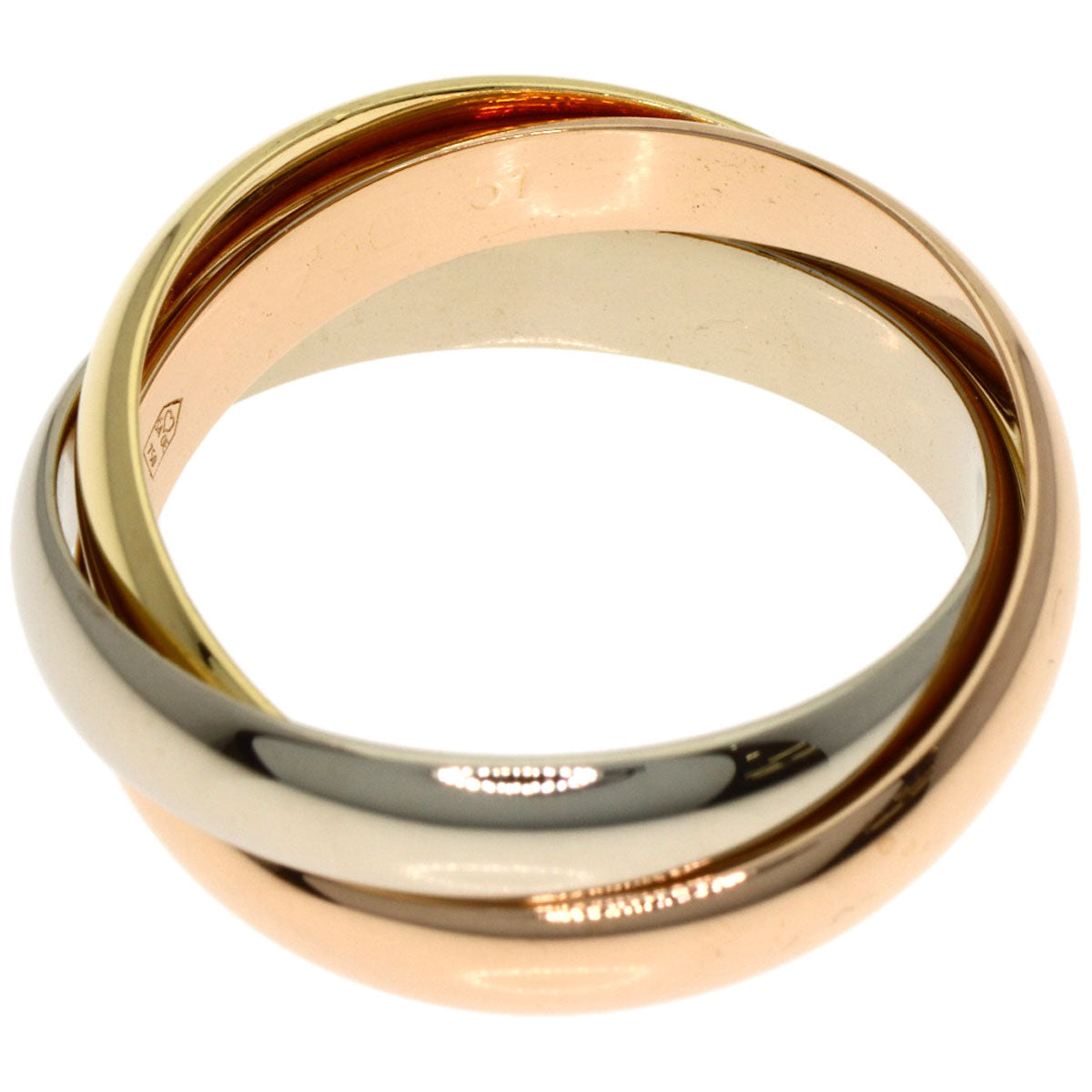 CARTIER Trinity #51 Ring K18 Yellow Gold 18K Pink GoldLadies [Used]