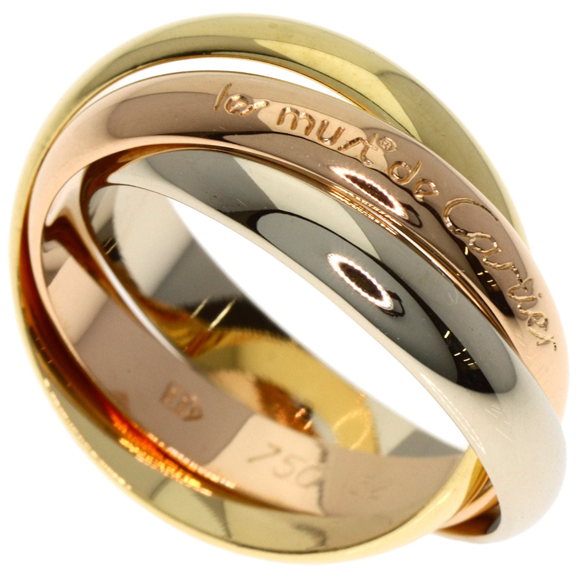 CARTIER Trinity #52 Ring K18 Yellow Gold K18 White GoldLadies [Used]