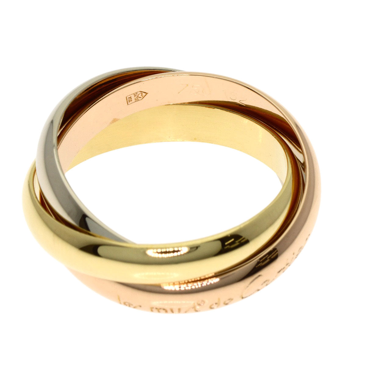 CARTIER Trinity #52 Ring K18 Yellow Gold K18 White GoldLadies [Used]