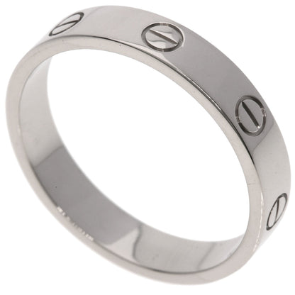 CARTIER mini love ring #58 Ring K18 White Gold Ladies [Used]