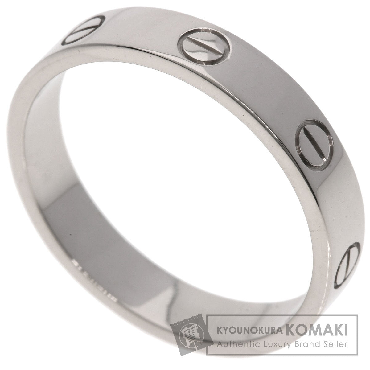 CARTIER mini love ring #58 Ring K18 White Gold Ladies [Used]