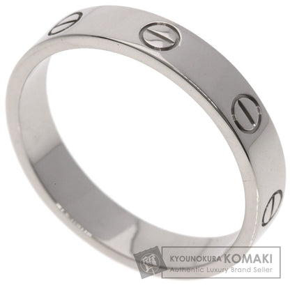 CARTIER mini love ring #58 Ring K18 White Gold Ladies [Used]