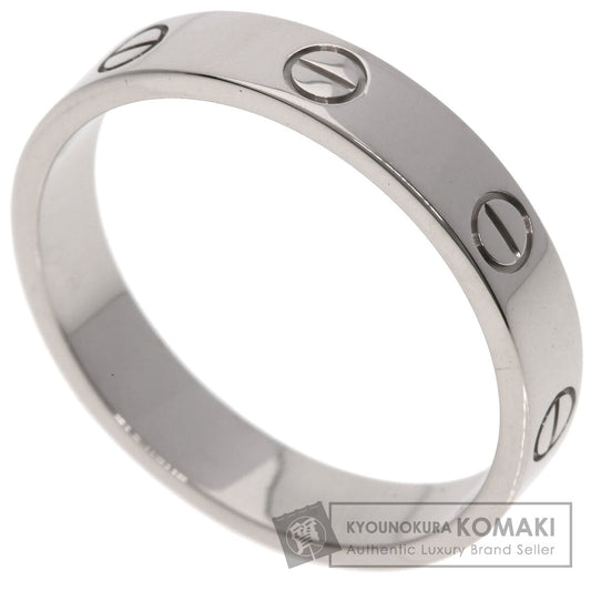 CARTIER mini love ring #58 Ring K18 White Gold Ladies [Used]
