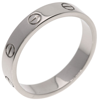 CARTIER mini love ring #58 Ring K18 White Gold Ladies [Used]