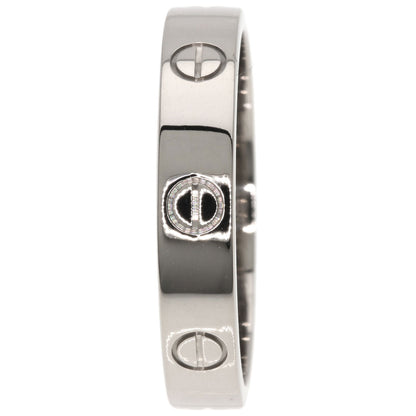 CARTIER mini love ring #58 Ring K18 White Gold Ladies [Used]