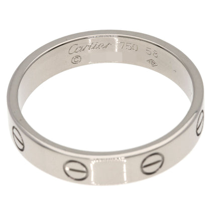 CARTIER mini love ring #58 Ring K18 White Gold Ladies [Used]