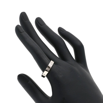 CARTIER mini love ring #58 Ring K18 White Gold Ladies [Used]