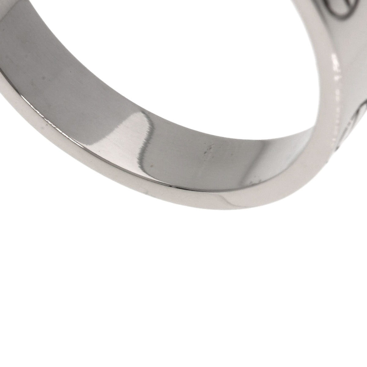 CARTIER mini love ring #58 Ring K18 White Gold Ladies [Used]