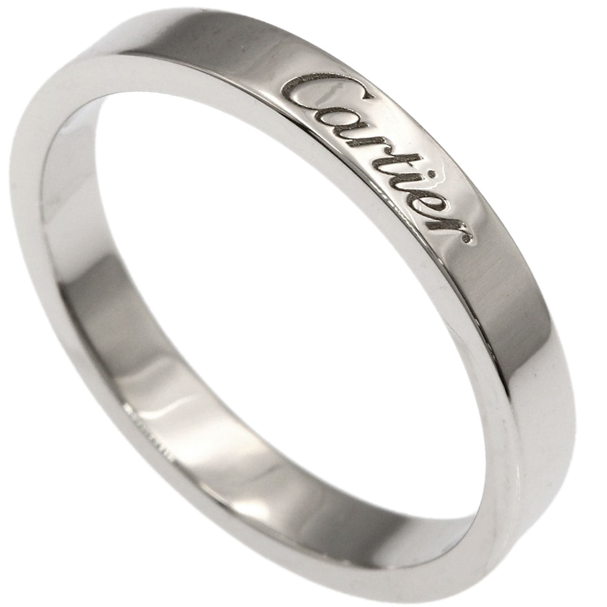 CARTIER Flatband #56 Ring Platinum PT950 Ladies [Used]