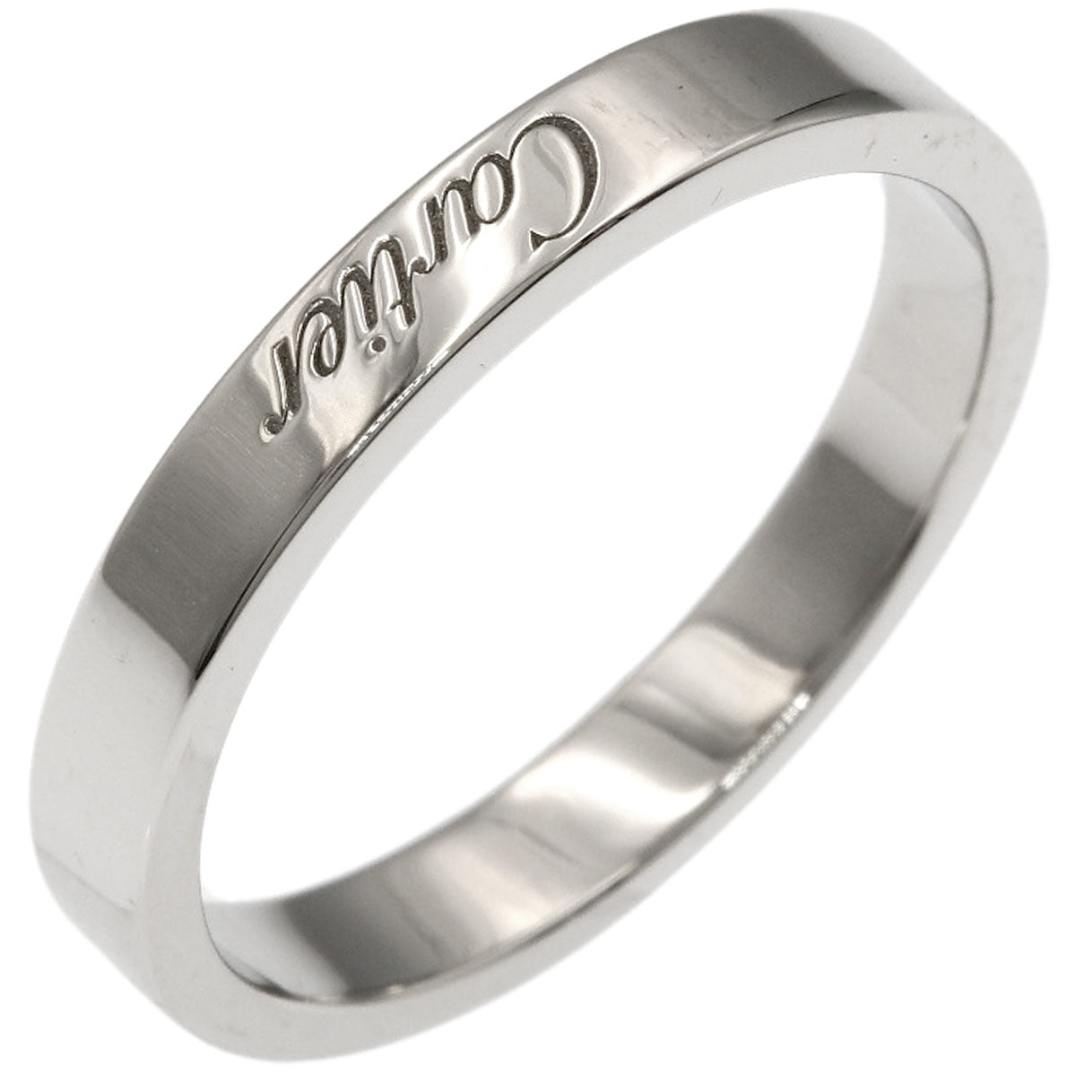 CARTIER Flatband #56 Ring Platinum PT950 Ladies [Used]