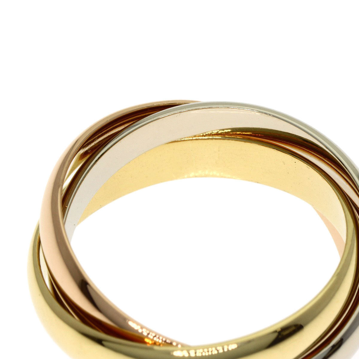 CARTIER Trinity #50 Ring K18 Yellow Gold 18K Pink GoldLadies [Used]