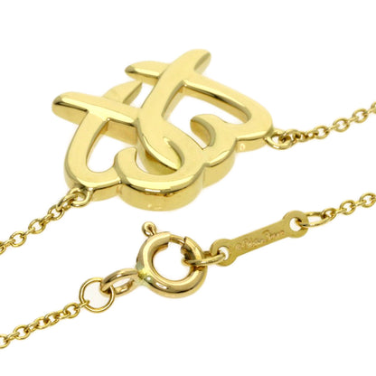 TIFFANY&Co. Double rubbing heart Necklace K18 Yellow Gold Ladies [Used]