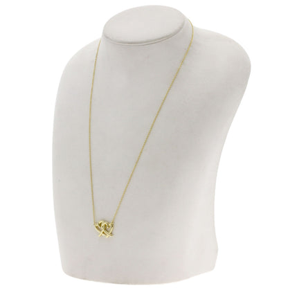 TIFFANY&Co. Double rubbing heart Necklace K18 Yellow Gold Ladies [Used]