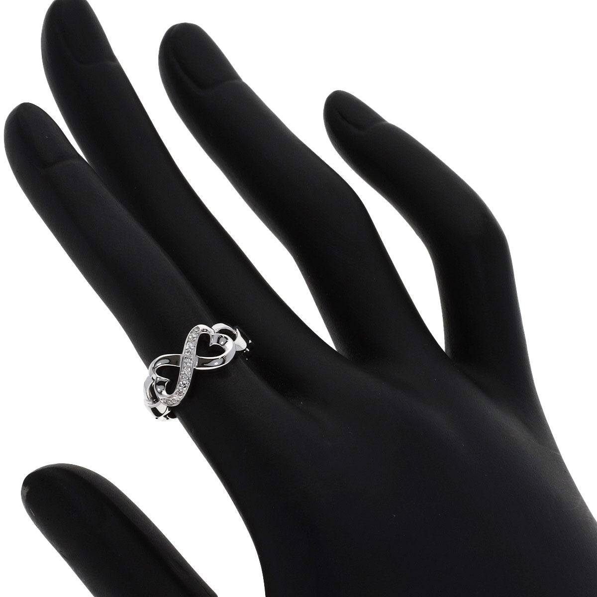 TIFFANY&Co. Loving Heart Diamond Ring K18 White Gold Ladies [Used]