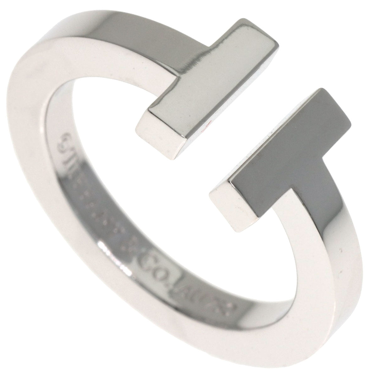 TIFFANY&Co. T square Ring K18 White Gold Ladies [Used]