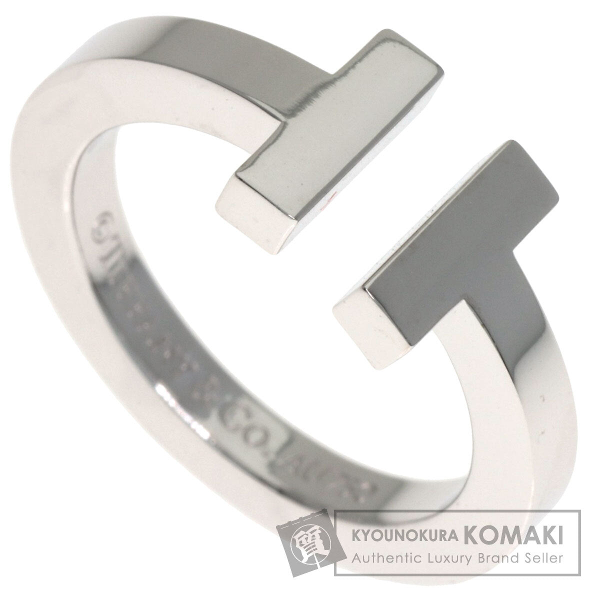 TIFFANY&Co. T square Ring K18 White Gold Ladies [Used]