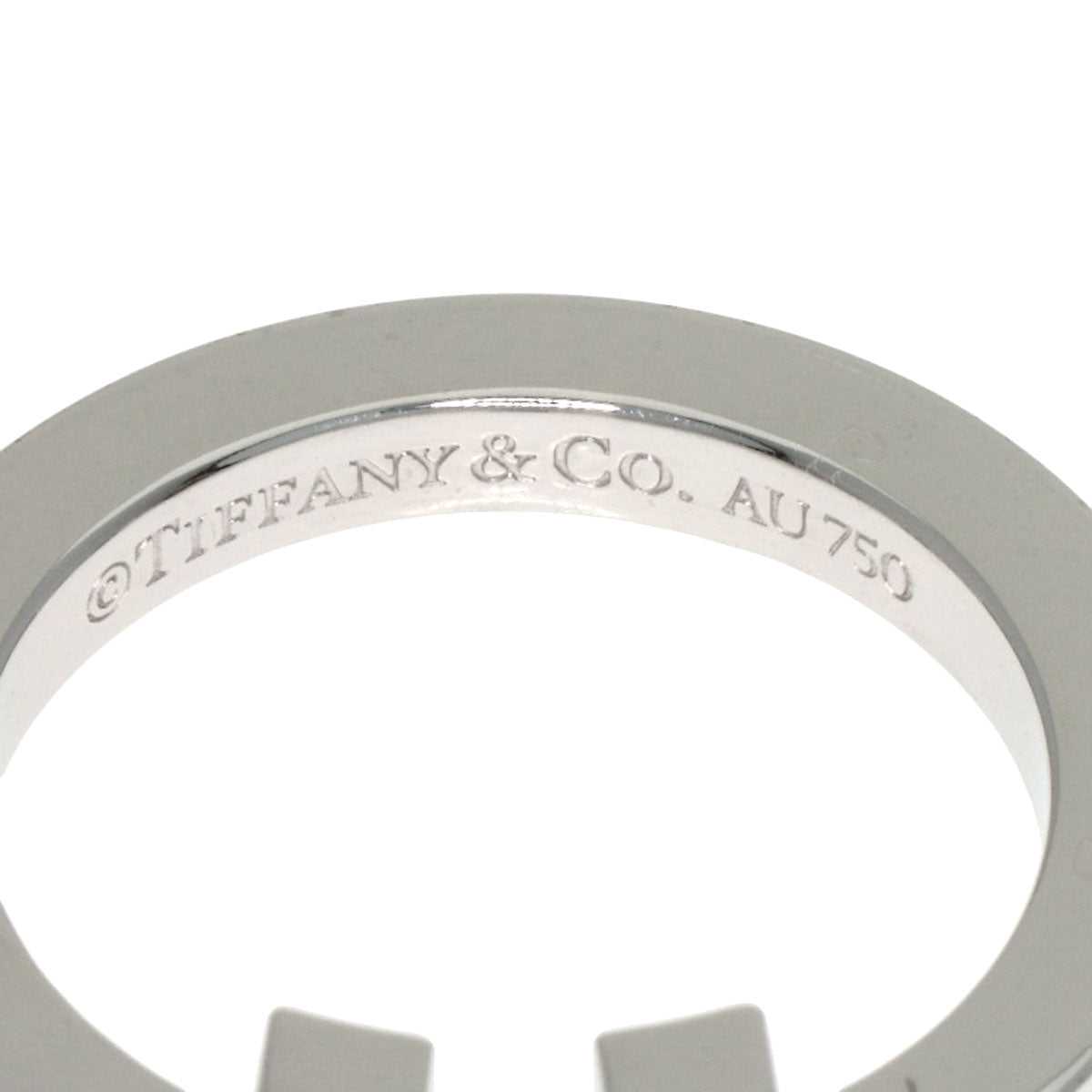 TIFFANY&Co. T square Ring K18 White Gold Ladies [Used]