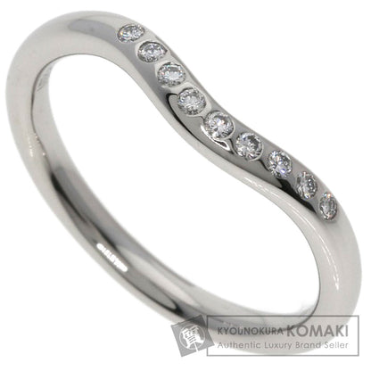 TIFFANY&Co. Curved band Diamond Ring Platinum PT950 Ladies [Used]