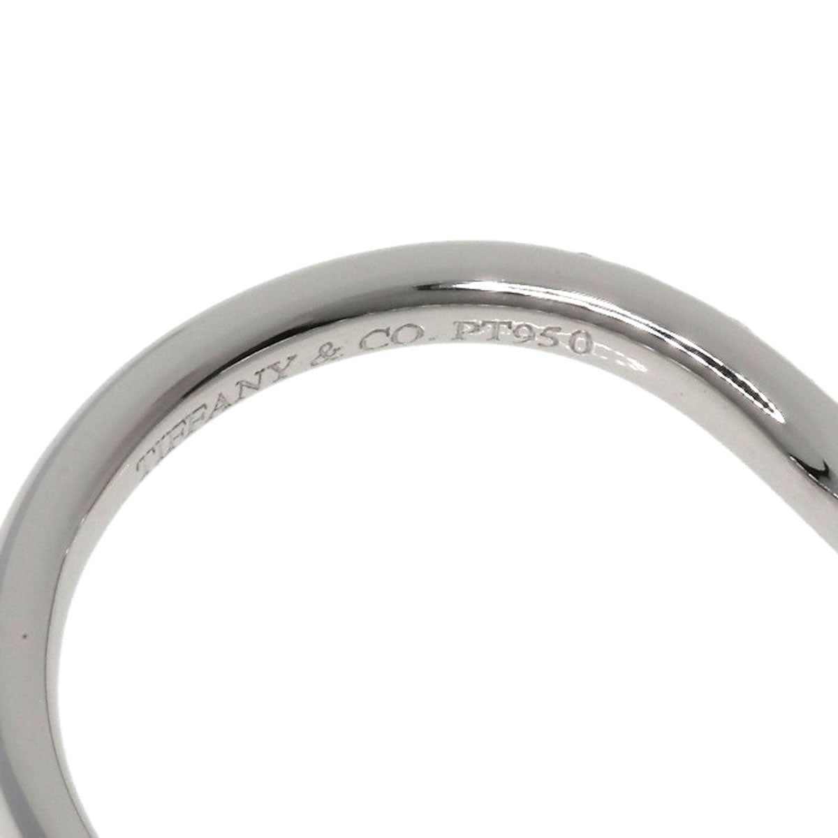 TIFFANY&Co. Curved band Diamond Ring Platinum PT950 Ladies [Used]