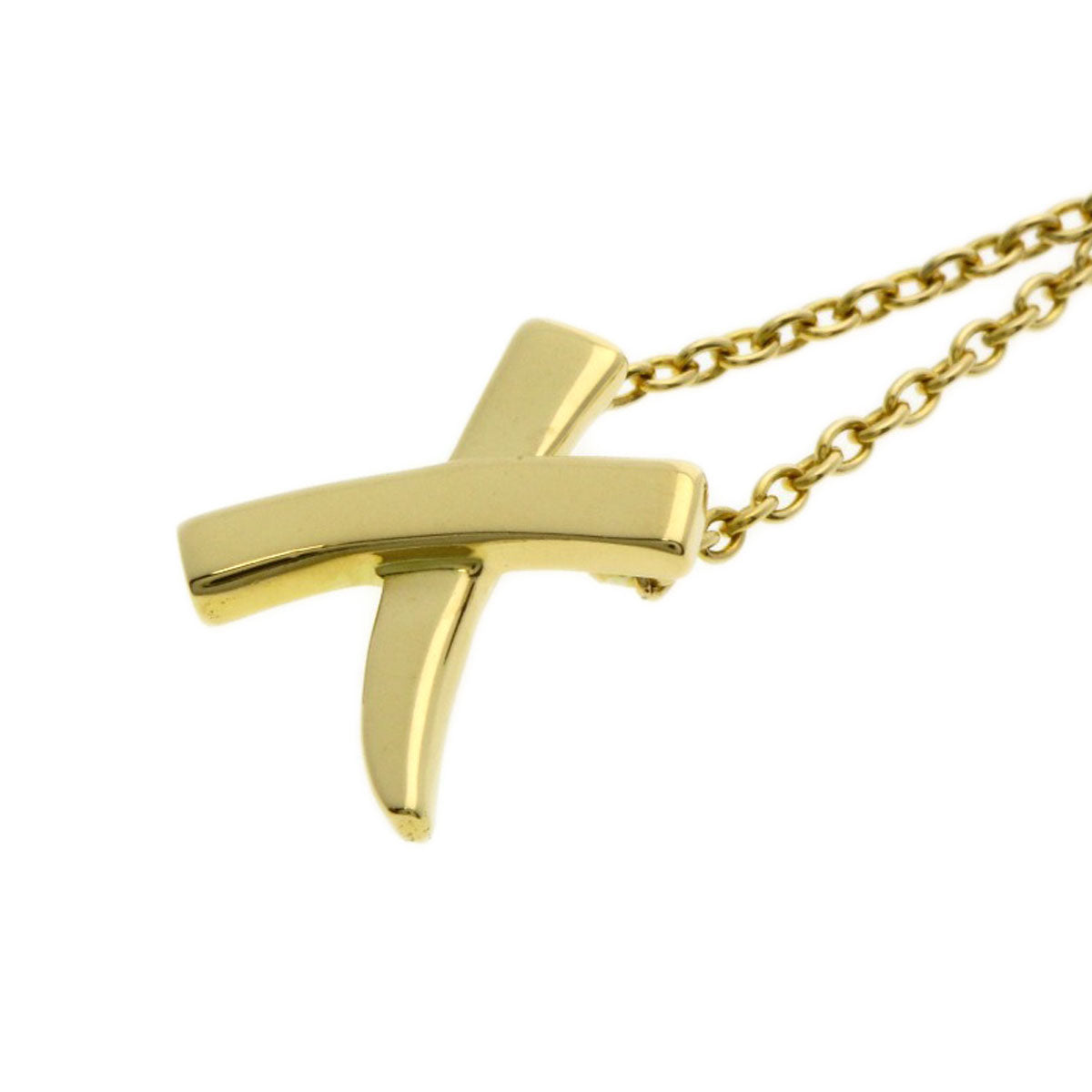 TIFFANY&Co. kiss Necklace K18 Yellow Gold Ladies [Used]