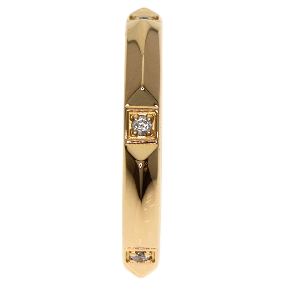 TIFFANY&Co. True Band Ring Diamond Ring K18 Pink Gold Ladies [Used]