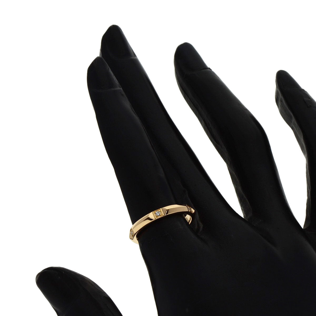 TIFFANY&Co. True Band Ring Diamond Ring K18 Pink Gold Ladies [Used]