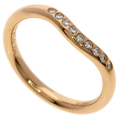 TIFFANY&Co. Curved band Diamond Ring K18 Pink Gold Ladies [Used]