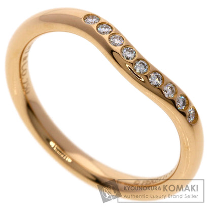 TIFFANY&Co. Curved band Diamond Ring K18 Pink Gold Ladies [Used]