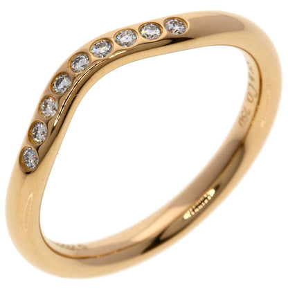 TIFFANY&Co. Curved band Diamond Ring K18 Pink Gold Ladies [Used]