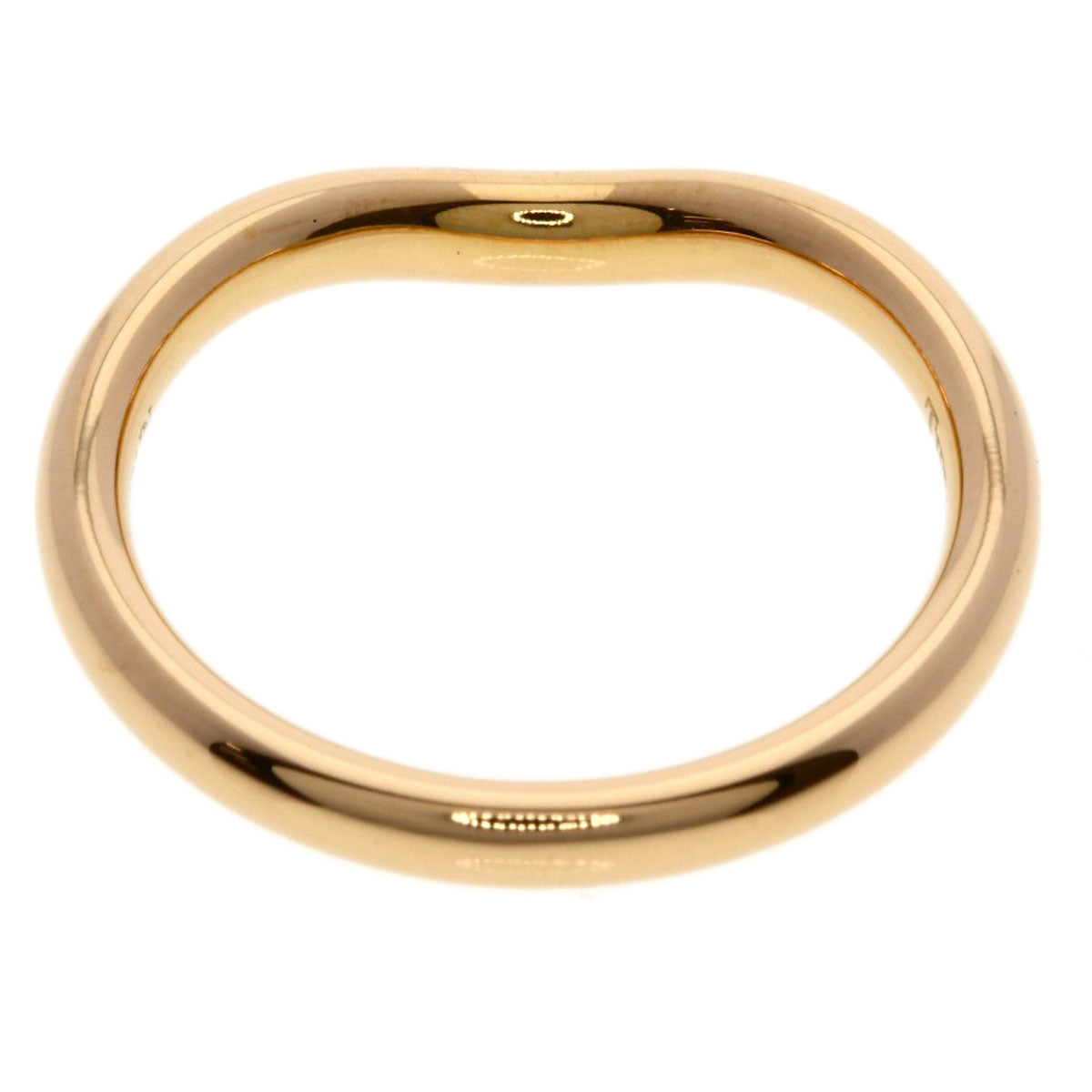 TIFFANY&Co. Curved band Diamond Ring K18 Pink Gold Ladies [Used]