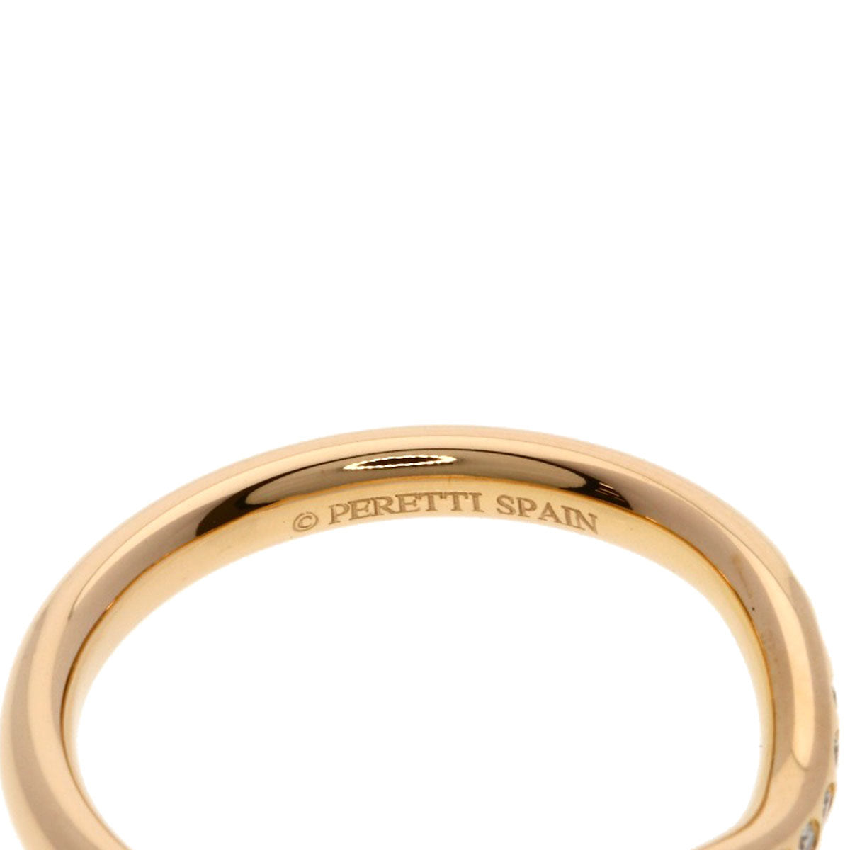 TIFFANY&Co. Curved band Diamond Ring K18 Pink Gold Ladies [Used]