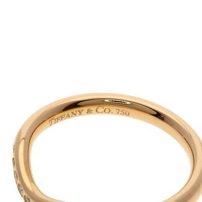 TIFFANY&Co. Curved band Diamond Ring K18 Pink Gold Ladies [Used]