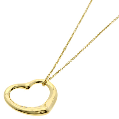 TIFFANY&Co. Open Heart 5P Diamond Necklace K18 Yellow Gold Ladies [Used]