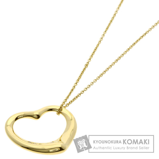 TIFFANY&Co. Open Heart 5P Diamond Necklace K18 Yellow Gold Ladies [Used]