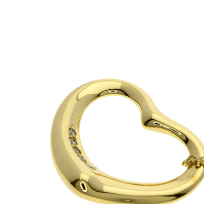 TIFFANY&Co. Open Heart 5P Diamond Necklace K18 Yellow Gold Ladies [Used]