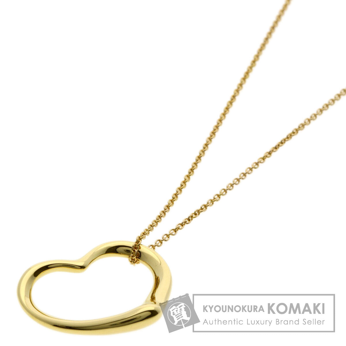 TIFFANY&Co. Open heart Necklace K18 Yellow Gold Ladies [Used]