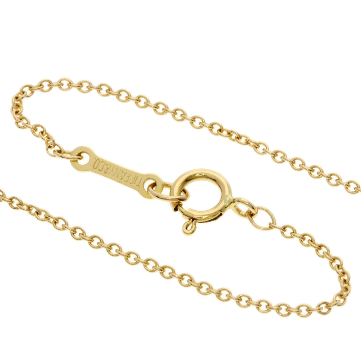 TIFFANY&Co. Open heart Necklace K18 Yellow Gold Ladies [Used]