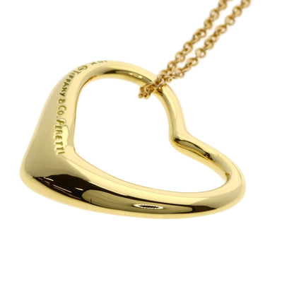 TIFFANY&Co. Open heart Necklace K18 Yellow Gold Ladies [Used]