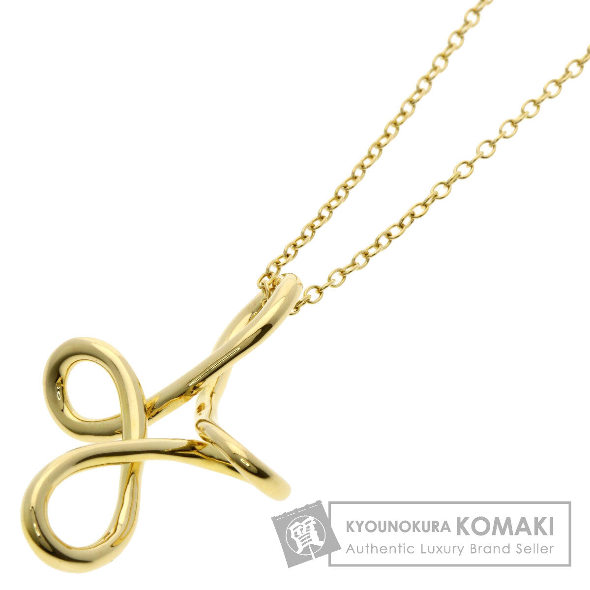 TIFFANY&Co. Infinity cross Necklace K18 Yellow Gold Ladies [Used]