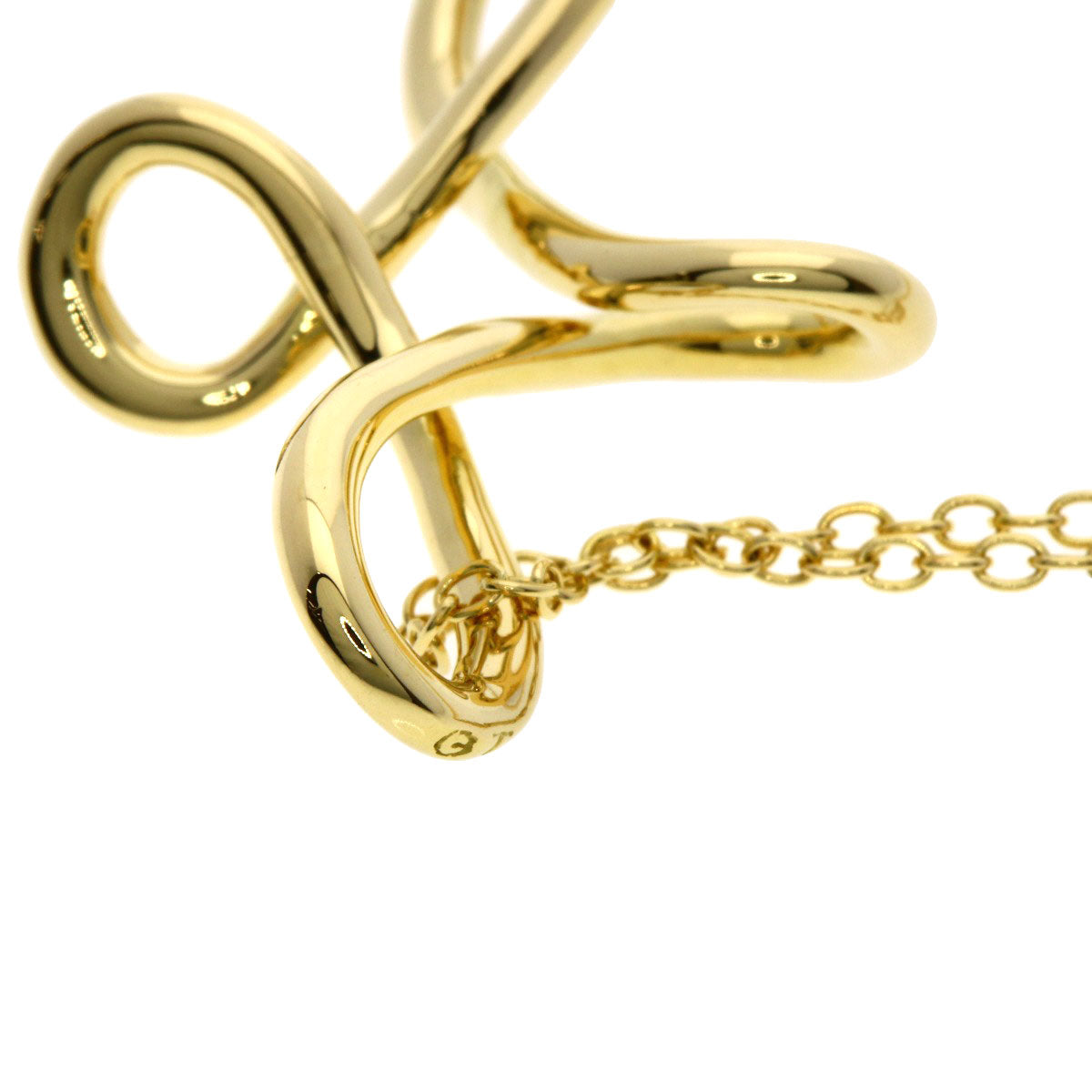 TIFFANY&Co. Infinity cross Necklace K18 Yellow Gold Ladies [Used]