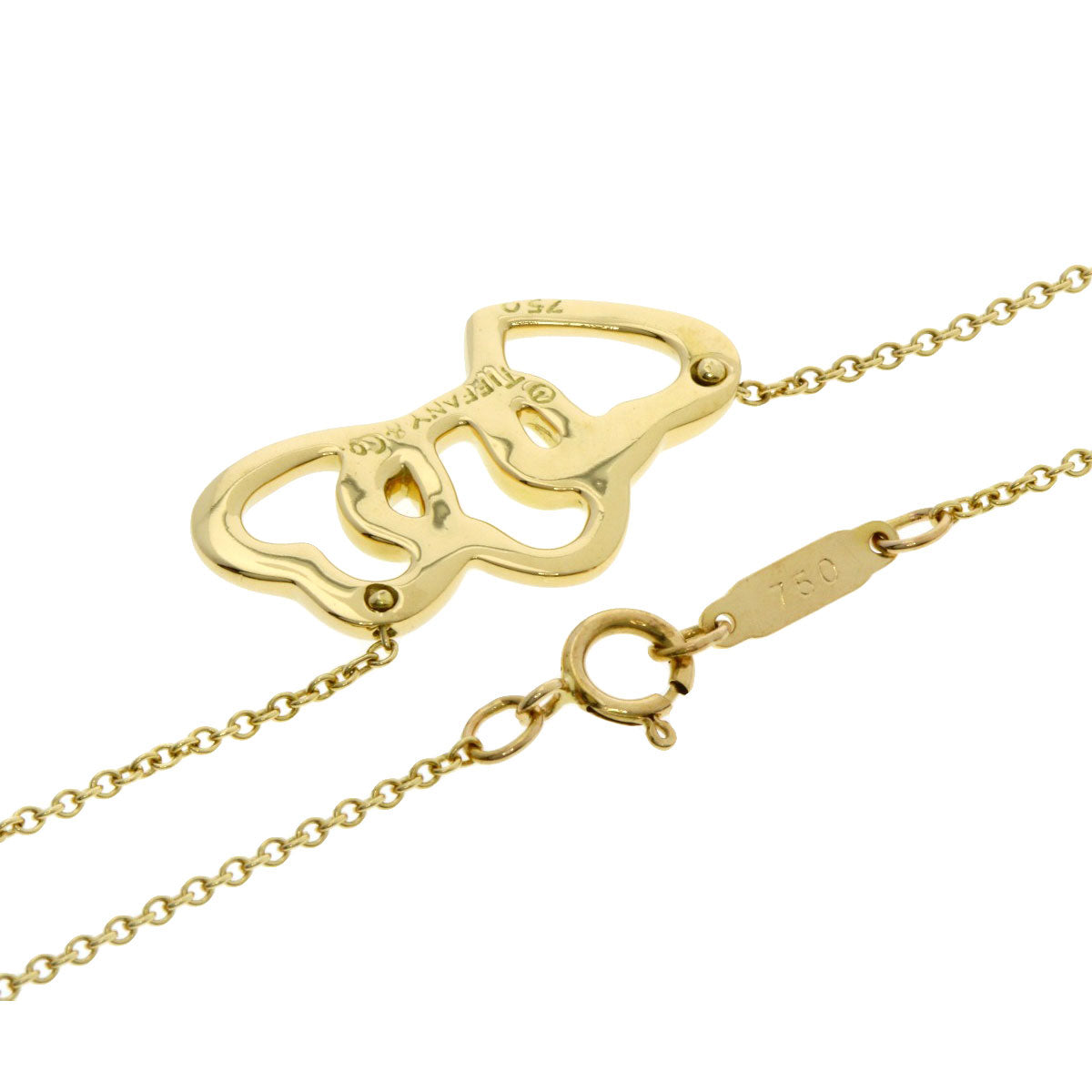 TIFFANY&Co. Triple heart Necklace K18 Yellow Gold Ladies [Used]