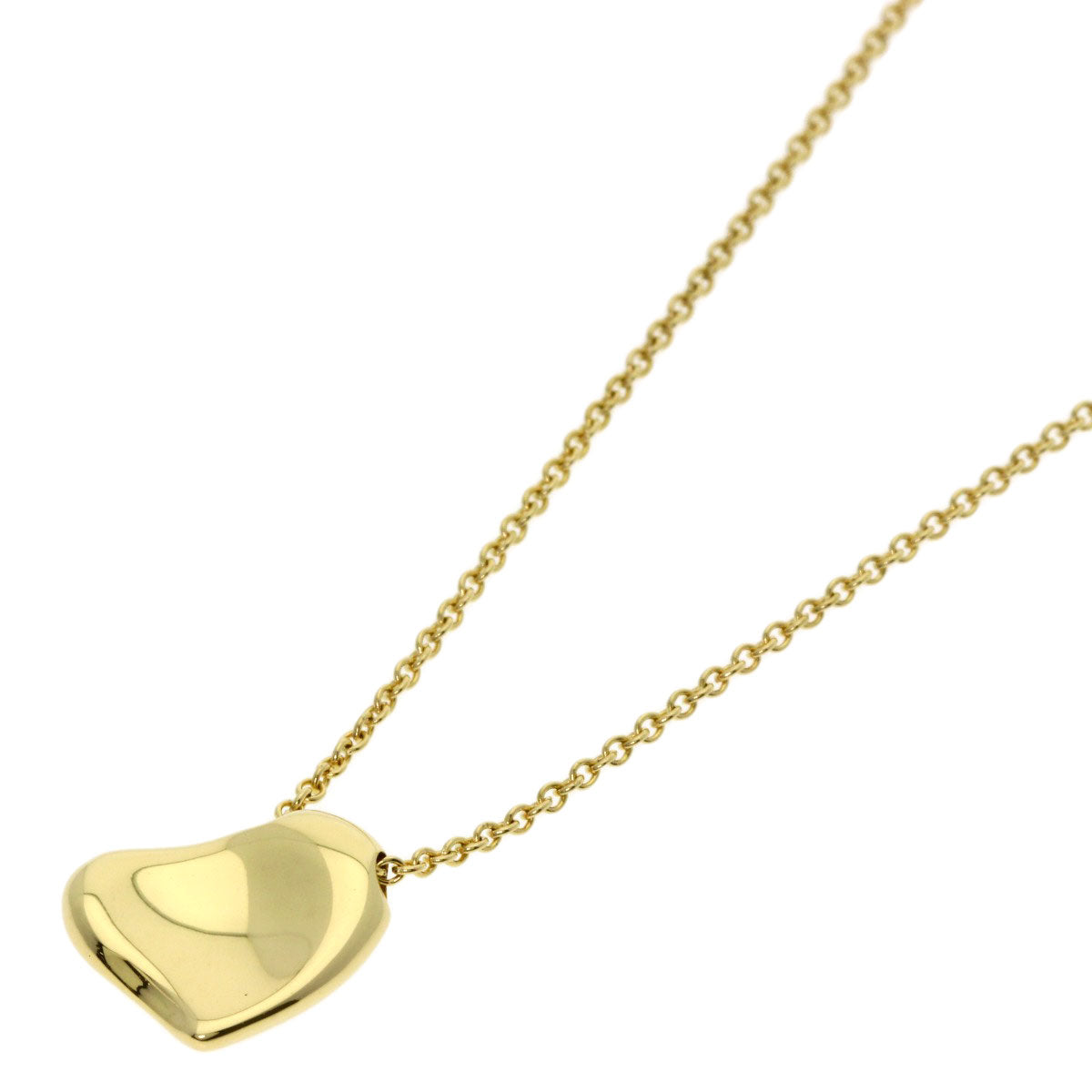 TIFFANY&Co. Full heart Necklace K18 Yellow Gold Ladies [Used]