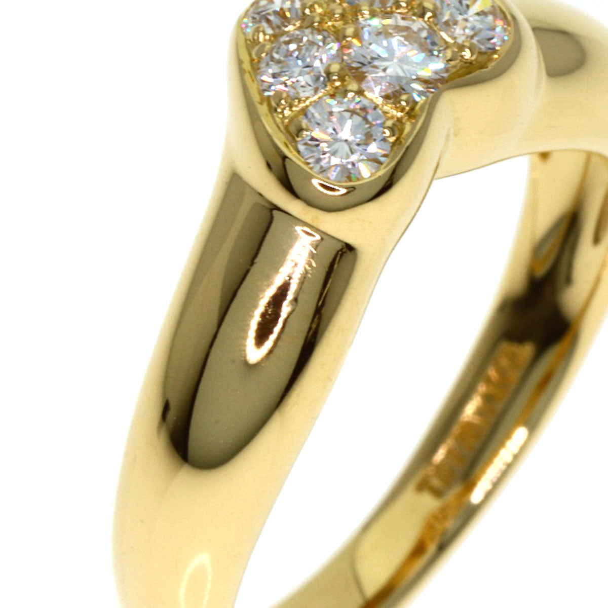 TIFFANY&Co. Heart Diamond Ring K18 Yellow Gold Ladies [Used]