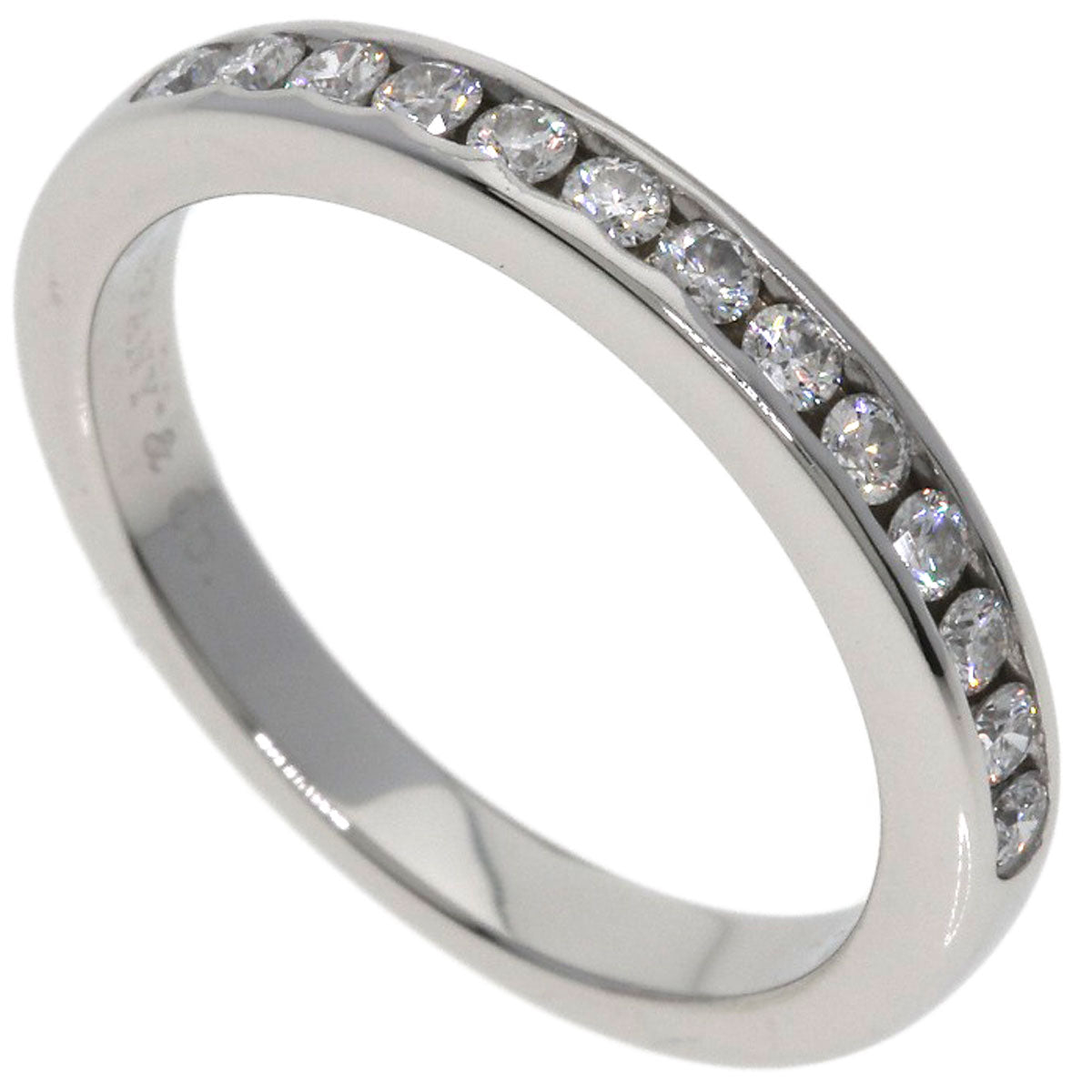 TIFFANY&Co. Half eternity Diamond Ring Platinum PT950 Ladies [Used]